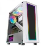 Mars Gaming MC-ART Case personalizzabile - Pannelli disegnabili - Illuminazione ARGB 12 modalità - Raffreddamento avanzato - Compatibile con schede ATX/MicroATX/Mini-ITX - Colore bianco
