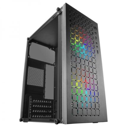 Mars Gaming MC-CORE Minitorre Gaming - Griglia Metal-MESH - Finestra laterale - 2 ventole FRGB - Supporto Micro-ATX/Mini-ITX - Archiviazione versatile - Colore nero