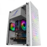 Mars Gaming MC-CORE Minitorre Gaming - Griglia in metallo MESH - Finestra laterale - 2 ventole FRGB - Supporto Micro-ATX/Mini-ITX - Archiviazione versatile - Colore bianco