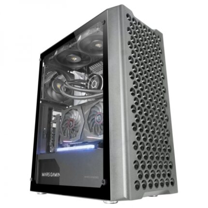 Mars Gaming MC-iPRO Case professionale - Vetro temperato - Flusso d'aria superiore - Compatibile ATX - Gestione dei cavi - Connettività avanzata - Colore nero