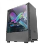 Mars Gaming MCN2 Case PC minimalista - Finestra laterale - Eccellente raffreddamento - Supporto ATX/micro-ATX/mini-ITX - Compatibile con raffreddamento a liquido - Colore nero