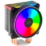 Mars Gaming MCPUXU9 Dissipatore CPU - Doppia torre - Ventilatori ibridi ultrasilenziosi - 9 heatpipe in rame - HCT Ultra fino a 400W TDP - Nero - Colore Nero