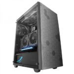 Mars Gaming MC-Q3 Semitorre professionale - Vetro temperato - Doppia griglia magnetica - Ventola FDB 120 mm - Supporto raffreddamento liquido 360 mm - USB 3.0 - Colore nero