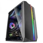 Mars Gaming MC-S1 Case compatto da gaming - Illuminazione ARGB a 12 modalità - Finestra laterale completa - Raffreddamento avanzato - Compatibile con Micro-ATX/Mini-ITX - Colore nero