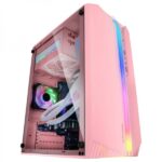 Mars Gaming MC-S1 Case compatto da gaming - Illuminazione ARGB a 12 modalità - Finestra laterale completa - Ventola FRGB inclusa - Compatibile con Micro-ATX/Mini-ITX - Colore rosa
