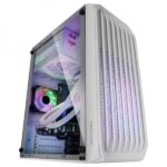 Mars Gaming MC-S2 Case compatto da gaming - Ventilatori FRGB - Supporto per raffreddamento a liquido - Compatibile con Micro-ATX/Mini-ITX - Finestra laterale completa - Colore bianco