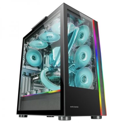 Mars Gaming MC-Ultra Torre Custom XXL - Vetro temperato - USB 3.0 - ARGB - Colore nero
