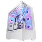 Mars Gaming MC-ULT Case Gaming CUSTOM - Vetro temperato panoramico - Supporto E-ATX - Capacità per 9 ventole - Doppia camera verticale - Connettività USB 3.0 - Colore bianco