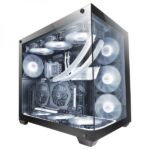 Mars Gaming MCV4 Torre Gaming Custom Premium - Vetro temperato senza cornice - Struttura modulare a doppia camera - Supporto per 10 ventole - E-ATX XXL - Colore nero