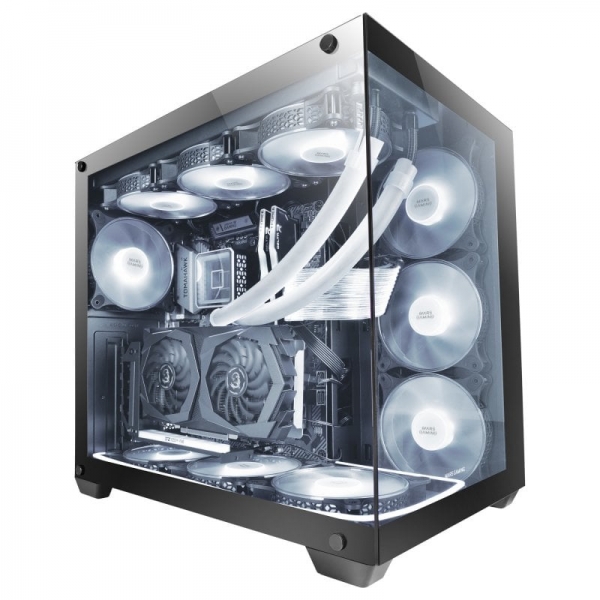 Mars Gaming MCV4 Torre Gaming Custom Premium - Vetro temperato senza cornice - Struttura modulare a doppia camera - Supporto per 10 ventole - E-ATX XXL - Colore nero Mars Gaming MCV4 Torre Gaming Custom Premium - Vetro temperato senza cornice - Struttura modulare a doppia camera - Supporto per 10 ventole - E-ATX XXL - Colore nero