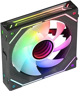 Mars Gaming MF-LINKFINITY Ventola modulare PWM - Illuminazione Infinity Mirror 360° - Connessione modulare LINKFINITY - Controllo PWM - Installazione semplice - Colore nero