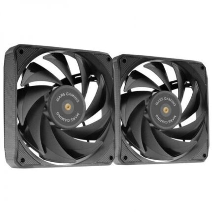 Mars Gaming MF-NCLX2 Kit di ventole PWM - Pale ibride - Cuscinetti FDB in rame - Cuscinetti antivibrazioni - Controllo preciso della velocità - Flusso d'aria 72 CFM - Colore nero