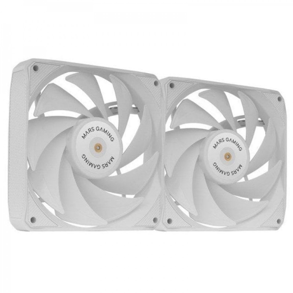 Mars Gaming MF-NCLX2 Kit di ventole - Pale ibride - Cuscinetti FDB in rame - Cuscinetti antivibrazioni - Connessione PWM - Flusso d'aria 72 CFM - Silenzioso 12 dB - Colore bianco Mars Gaming MF-NCLX2 Kit di ventole - Pale ibride - Cuscinetti FDB in rame - Cuscinetti antivibrazioni - Connessione PWM - Flusso d'aria 72 CFM - Silenzioso 12 dB - Colore bianco