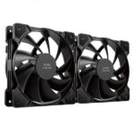 Mars Gaming MFPROX2W Ventilatori professionali - Ultra silenziosi - Cuscinetti FDB - Connettività 3PIN+4PIN - Kit da 2 unità - Bianco o nero - Colore nero