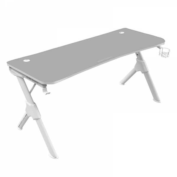 Mars Gaming MGD140 Tavolo da gioco - Superficie completa di tappetino per mouse - Supporto per cuffie - Portabicchieri integrato - Colore bianco Mars Gaming MGD140 Tavolo da gioco - Superficie completa di tappetino per mouse - Supporto per cuffie - Portabicchieri integrato - Colore bianco
