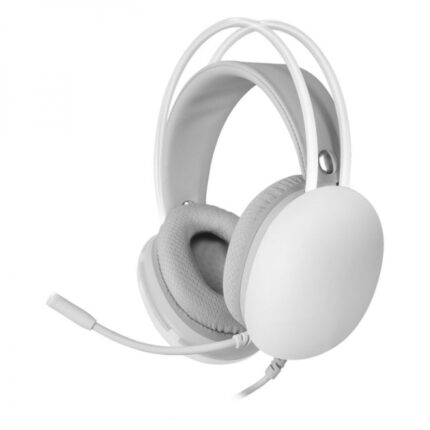 Mars Gaming MH-GLOW Cuffie da gioco - Illuminazione CHROMA a 360º - Suono Ultra-BASS 3D - Microfono con cancellazione del rumore - Compatibili con più piattaforme - Colore bianco