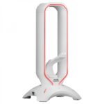 Mars Gaming MHHPRO Accessorio 3 in 1 - Supporto per cuffie - Bungee per mouse - 2 porte USB 3.0 - Illuminazione RGB Flow 10 modalità - Controllo tattile - Colore bianco