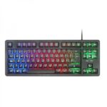 Mars Gaming MK023 Tastiera da gioco - Tecnologia H-Mech RED - Illuminazione FRGB LED - Anti-Ghosting - Compatibilità universale - Struttura robusta - Colore nero