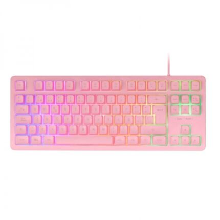 Mars Gaming MK023 Tastiera da gioco - Tecnologia H-Mech RED - Illuminazione FRGB - Anti-Ghosting - Compatibilità universale - Struttura robusta - Colore rosa