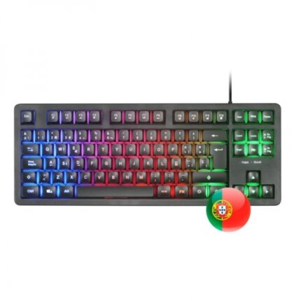 Mars Gaming MK023 Tastiera da gioco - Tecnologia H-Mech RED - Illuminazione FRGB LED - Anti-Ghosting - Compatibilità universale - Struttura robusta - Portoghese - Colore nero