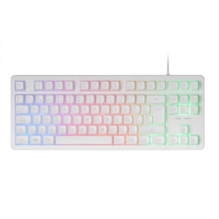 Mars Gaming MK023 Tastiera da gioco - Tecnologia H-Mech RED - Illuminazione FRGB - Anti-Ghosting - Compatibilità universale - Struttura robusta - Colore bianco
