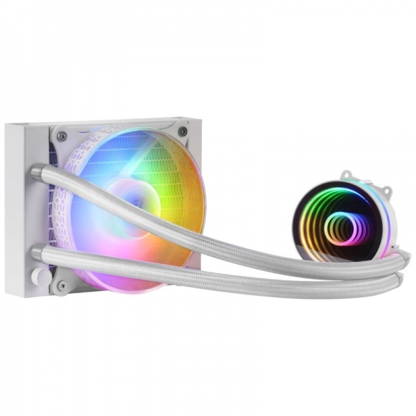 Mars Gaming ML-ONE120 Kit di raffreddamento a liquido - Specchio infinito FRGB - Pompa OPTI-CHAMBER - Ventola silenziosa FDB - TDP 200W - Compatibilità universale - Colore bianco Mars Gaming ML-ONE120 Kit di raffreddamento a liquido - Specchio infinito FRGB - Pompa OPTI-CHAMBER - Ventola silenziosa FDB - TDP 200W - Compatibilità universale - Colore bianco