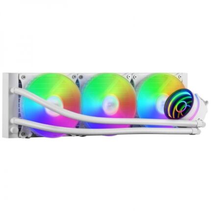 Mars Gaming ML-ONE360 Kit di raffreddamento a liquido - Potenza 550W - Specchio infinito FRGB - Pompa OPTI-CHAMBER - Ventilatori silenziosi FDB - Compatibilità universale - Colore bianco