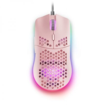 Mars Gaming MMAXP Mouse da gioco - Sensore 12400 DPI - Illuminazione RGB Chroma - Interruttori HUANO - Cavo Feather - Colore rosa