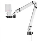 Mars Gaming MMIC-XT Microfono da studio - Suono chiaro - Riduzione del rumore - Modalità mute LED - Regolazione del guadagno - Illuminazione ARGB - Materiali resistenti - Colore bianco