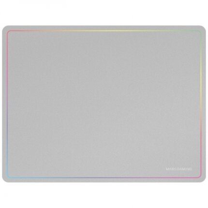 Mars Gaming Tappetino da gioco in nanotessuto - Scorrimento fluido - Effetto arcobaleno - Base antiscivolo - Elevata durata - Colore bianco