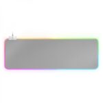 Mars Gaming MMPRGB2 Tappetino XXL - Superficie nanotessile - Illuminazione RGB 12 modalità - HUB 2 porte USB - Bordi rinforzati in nylon - Colore bianco