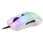Mars Gaming MMR Mouse da gioco ultraleggero - 58 g - Illuminazione RGB - Sensore ottico 12800 DPI - Interruttori meccanici Huano - Cavo Feather Paracord - Colore bianco