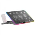 Mars Gaming MNBC13 Base di raffreddamento - 13 ventole ultrasilenziose - Illuminazione RGB personalizzabile - Display LCD - 2 porte USB - Colore nero