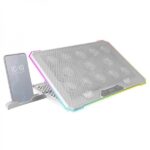 Mars Gaming MNBC13 Base di raffreddamento avanzata - 13 ventole ultrasilenziose - Illuminazione RGB personalizzabile - 2 porte USB - Colore bianco