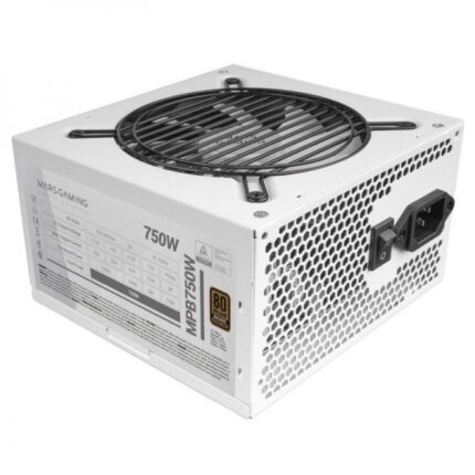 Mars Gaming MPB750 Alimentatore - 750W - 80Plus Bronze - AI-RPM Silenzioso - Cavi piatti - Protezione avanzata - Certificazione TÜV Rheinland - Colore bianco