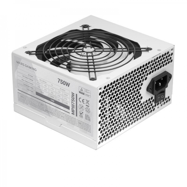 Mars Gaming MPIII MPIII750 Alimentatore - Tecnologia AI-RPM - Efficienza 99% DIGITAL APFC - Funzionamento silenzioso - Protezione avanzata - Colore bianco Mars Gaming MPIII MPIII750 Alimentatore - Tecnologia AI-RPM - Efficienza 99% DIGITAL APFC - Funzionamento silenzioso - Protezione avanzata - Colore bianco