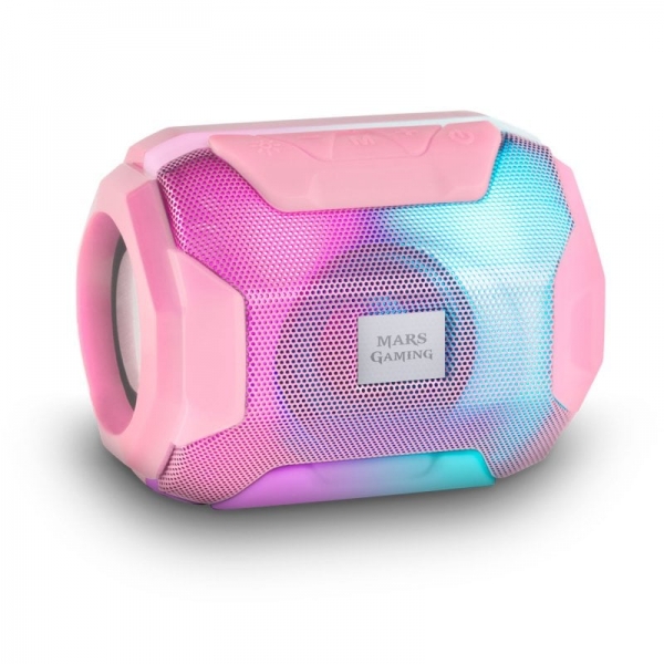 Mars Gaming Altoparlante portatile - Suono potente 10W - Ultra-BASS - Bluetooth 5.0 - 8 ore di autonomia - USB e MicroSD - Colore rosa Mars Gaming Altoparlante portatile - Suono potente 10W - Ultra-BASS - Bluetooth 5.0 - 8 ore di autonomia - USB e MicroSD - Colore rosa