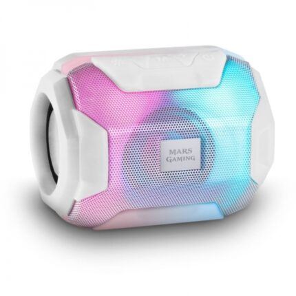 Mars Gaming SoundBlast Altoparlante portatile - Suono potente - Driver attivi e passivi Ultra-BASS - Bluetooth 5.0 - USB e MicroSD - 8 ore di autonomia - Colore bianco