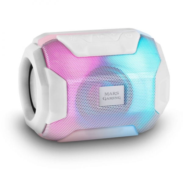 Mars Gaming SoundBlast Altoparlante portatile - Suono potente - Driver attivi e passivi Ultra-BASS - Bluetooth 5.0 - USB e MicroSD - 8 ore di autonomia - Colore bianco Mars Gaming SoundBlast Altoparlante portatile - Suono potente - Driver attivi e passivi Ultra-BASS - Bluetooth 5.0 - USB e MicroSD - 8 ore di autonomia - Colore bianco