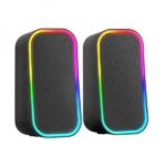 Mars Gaming MS-OM Altoparlanti - Suono avvolgente 20W - Illuminazione RGB controllabile - Bluetooth 5.3 e AUX-IN - Compatibilità universale - Colore nero