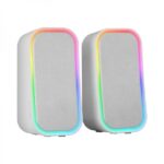 Mars Gaming MS-OM Altoparlanti - Audio 20W - Chipset DSP - Illuminazione RGB - Bluetooth 5.3 - AUX-IN - Controllo intuitivo - Compatibilità universale - Colore bianco