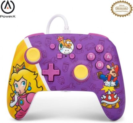 PowerA Controller con cavo Enhanced per Nintendo Switch - Princess Peach Battle