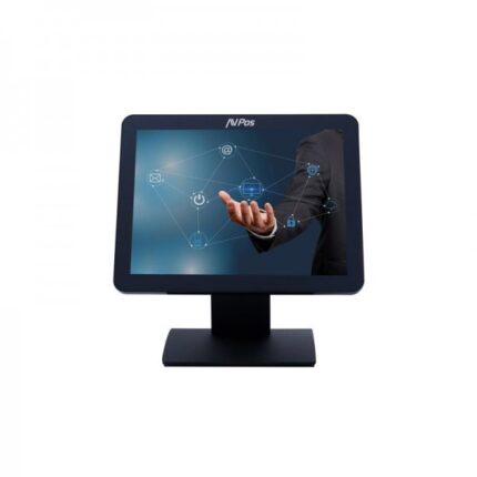 AVPos AVPos-T15 Monitor tattile da 15 pollici - Schermo True Flat capacitivo a 10 punti - 1024x768 - 400CD/M2 - VGA - Colore nero