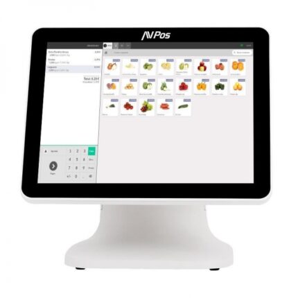 AVPos POS K5000 Alluminio 15 Touchscreen Bianco - I7 - 8 GB di memoria - SSD 128 GB - VGA e HDMI - Colore bianco