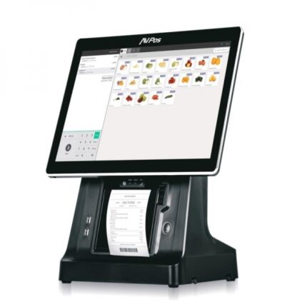 AVPos TPV K6000 15 Tactil - Stampante integrata - I5 - 8 GB di memoria - SSD 128 GB - VGA e HDMI - Colore nero