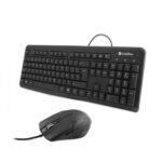 Coolbox KTR-01U Pack USB Tastiera 105 tasti + Mouse 4 pulsanti - Utilizzo ambidestro - Cavo da 1