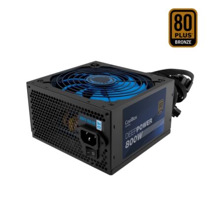 CoolBox DeepPower Alimentatore 80 Plus Bronze 800W ATX - PFC attivo - Modalità silenziosa - Ventola da 140 mm