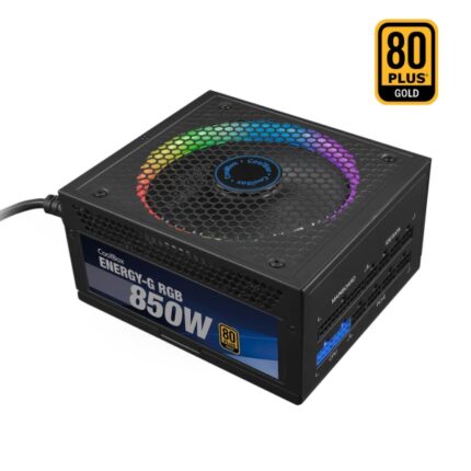 Coolbox Energy-G Alimentatore 80 Plus Gold Modulare 850W ATX 3.0 RGB - Connettore PCIe 6 + 2 pin - ARGB - Ventola 140mm