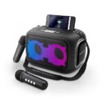 Energy Sistem KaraokeStar Altoparlante da 60 W - Bluetooth 5.4 - True Wireless - IPX4 - 8 ore di autonomia - Luci LED - 2 microfoni wireless - Lettore MP3 - Colore: nero