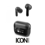 Energy Sistem Auricolari True Wireless - Display nella custodia - ANC - Modalità trasparenza - Bassa latenza - IPX5 - 30 ore di riproduzione - Colore nero